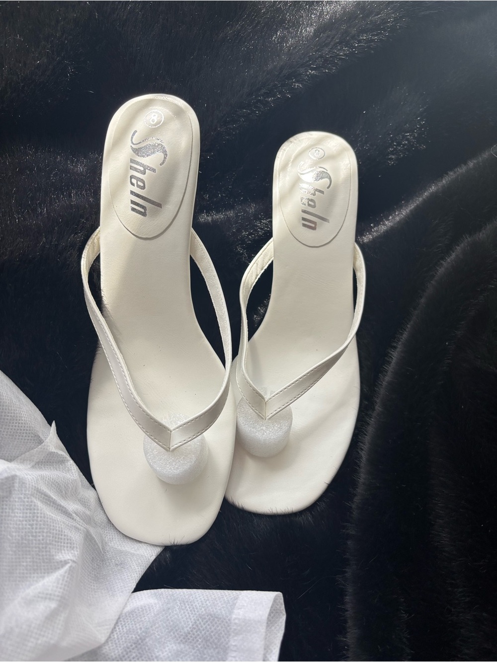White Kitten Heel Sandals 🤍 Size 8 - Picture 3 of 10